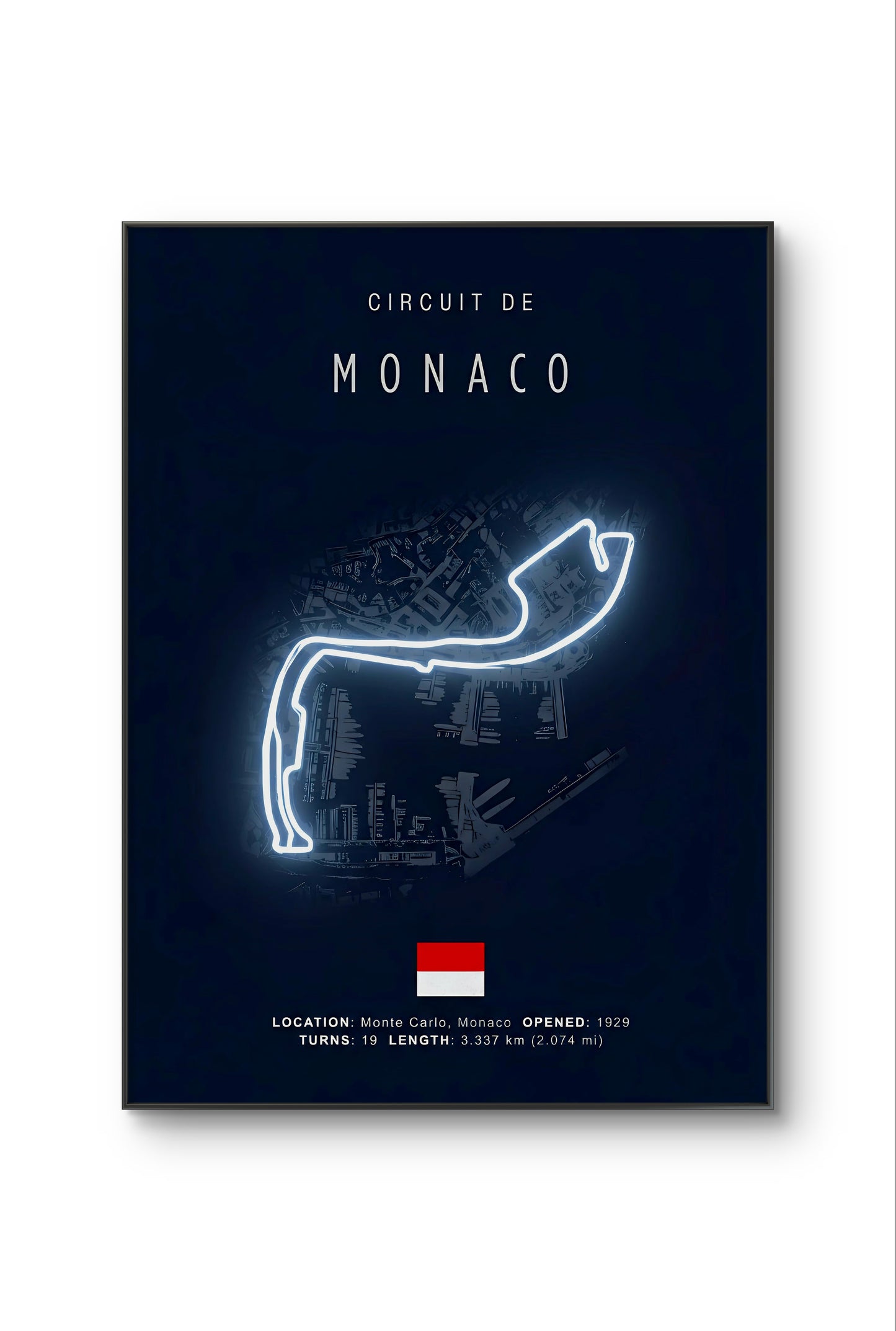 Monaco 3D racetrack 40X60cm