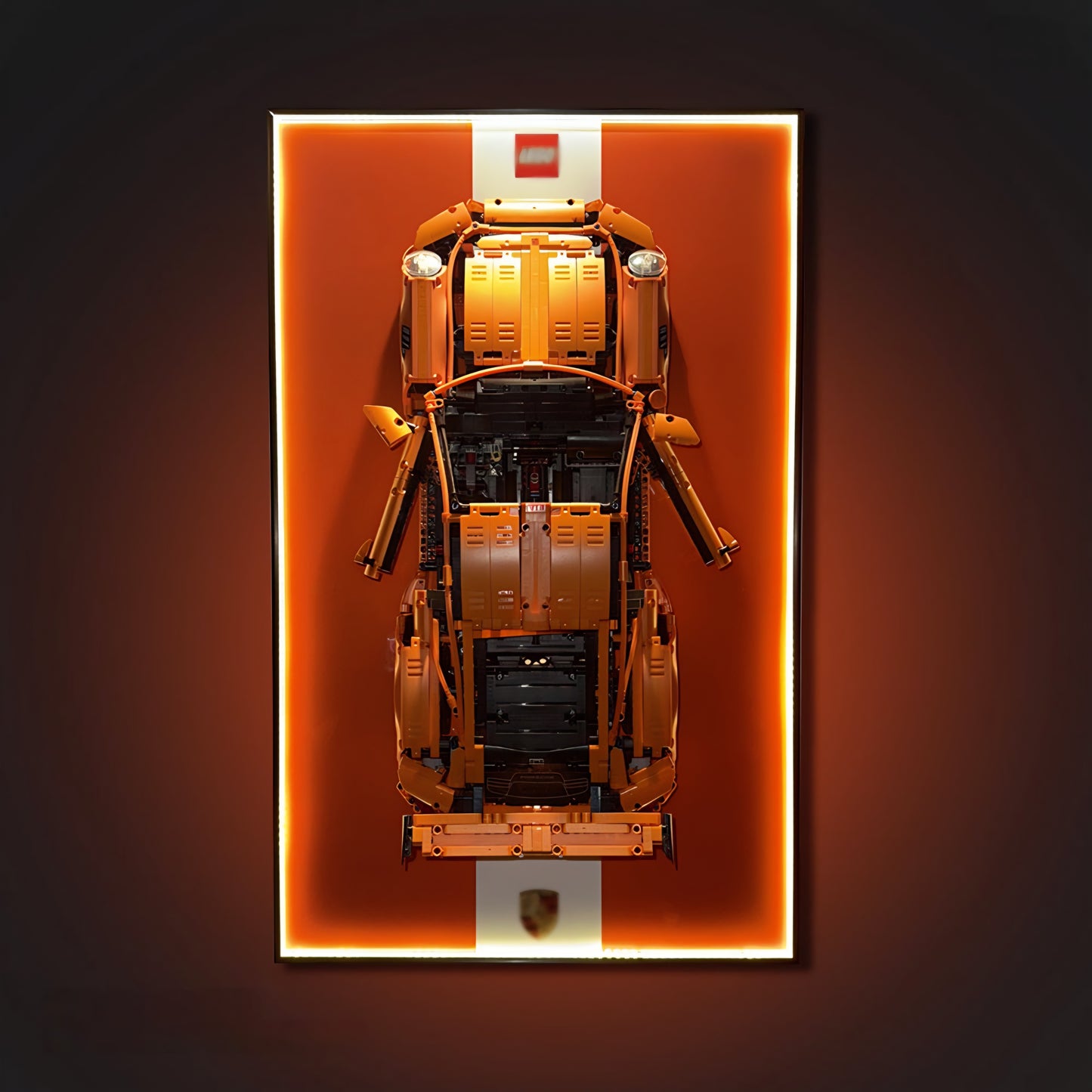 Aluminium Alloy 50x80cm Frame & Porsche GT3 RS 1:8 scale (car fully assembled)