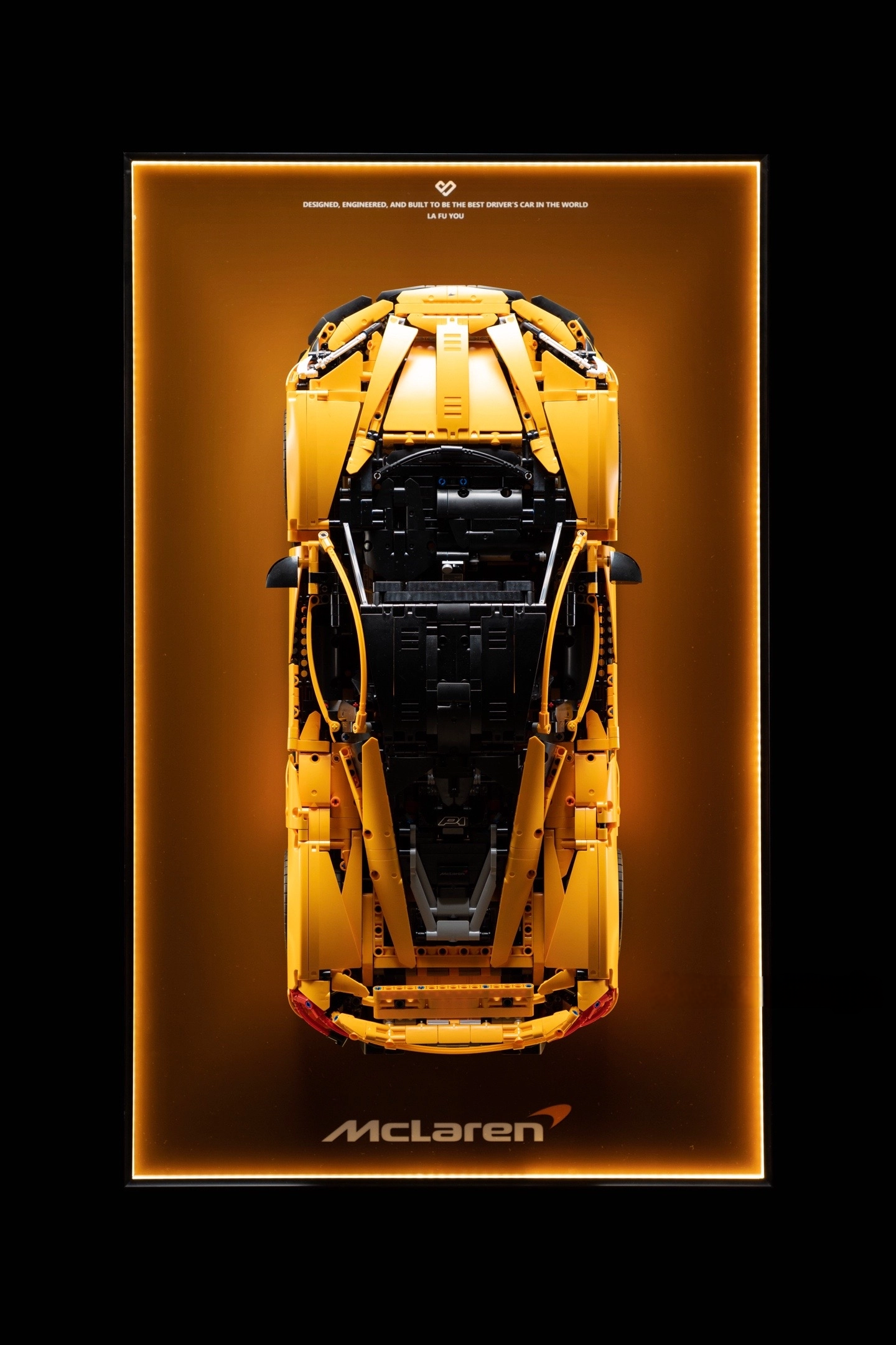 Aluminium Alloy 50x80cm Frame & Mclaren P1 1:8 scale (car fully assembled)