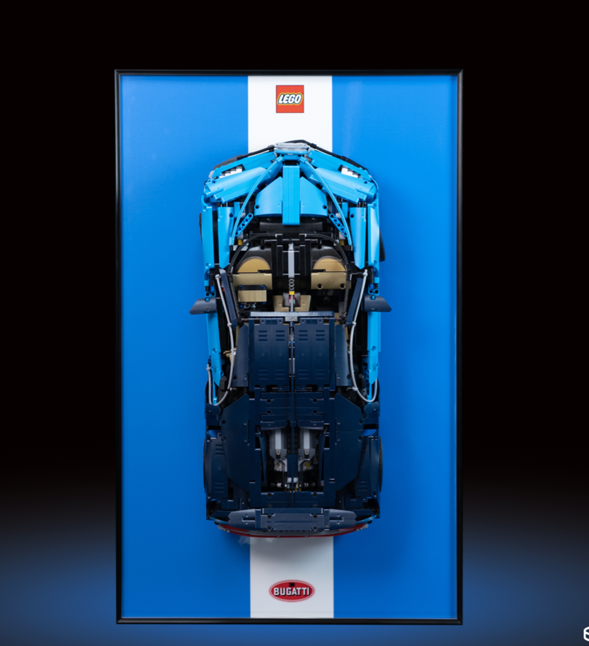 Aluminium Alloy 50x80cm Frame & Bugatti 1:8 scale (car fully assembled)