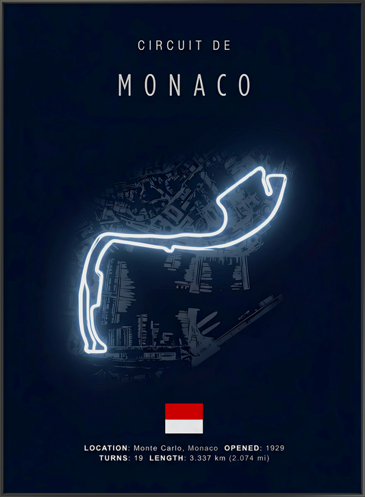Monaco 3D racetrack 40X60cm