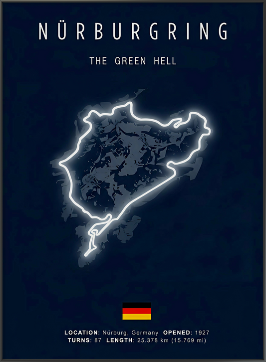 Nürburgring 3D racetrack 40X60cm