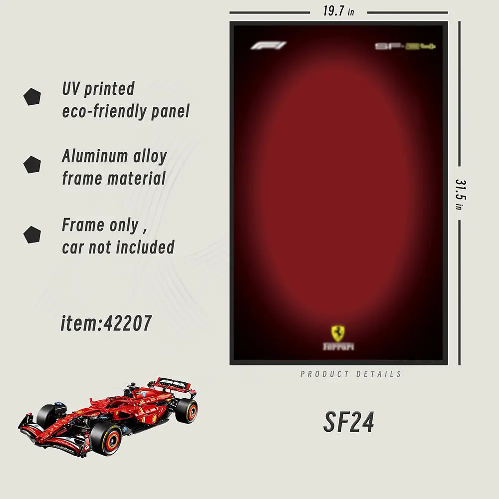 Aluminium Alloy 50x80cm Frame designed for Ferrari SF-24 F1 1:8 scale ( car not included)
