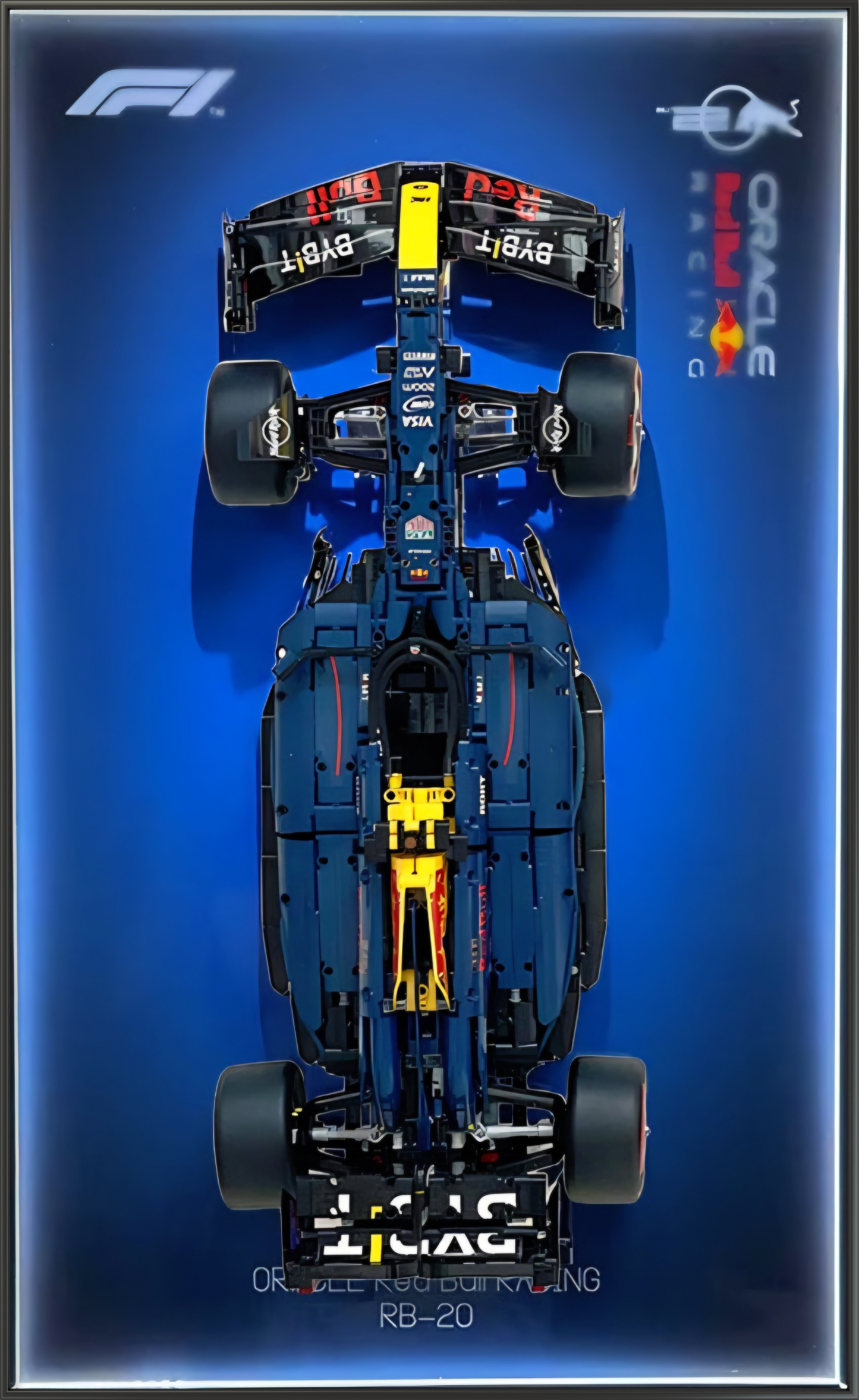 Aluminium Alloy 50x80cm frame & Red bull F1 1:8 scale (car fullyassembled)