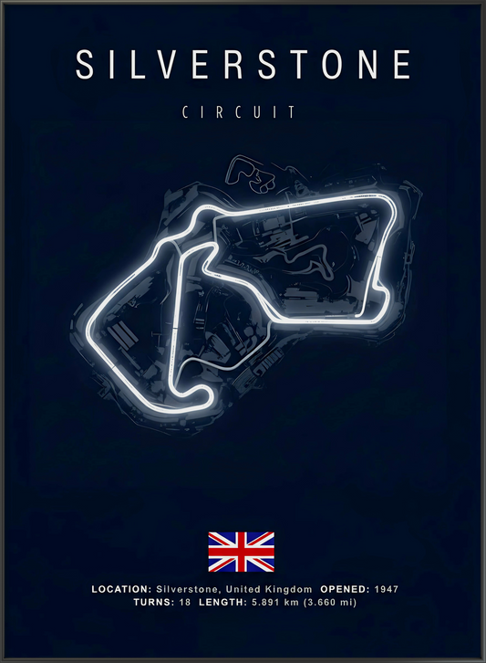Silverstone 3D racetrack 40X60cm