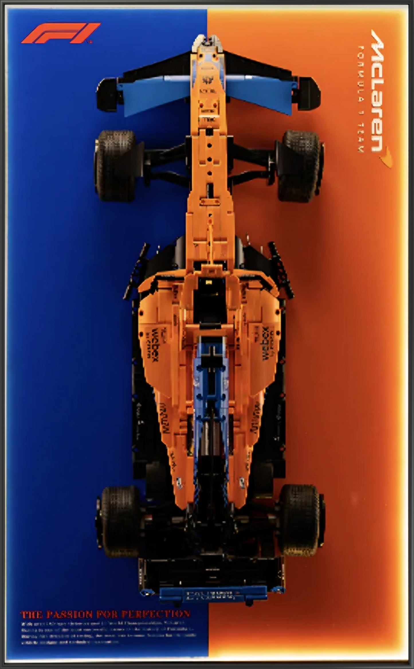 Aluminium Alloy 50x80cm Frame & Mclaren F1 1:8 scale MOC (car fully assembled)