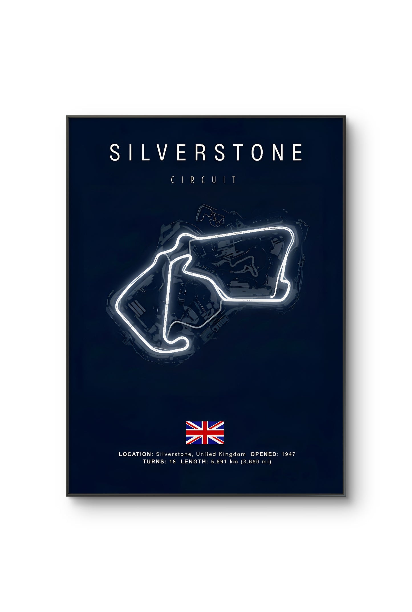 Silverstone 3D racetrack 40X60cm