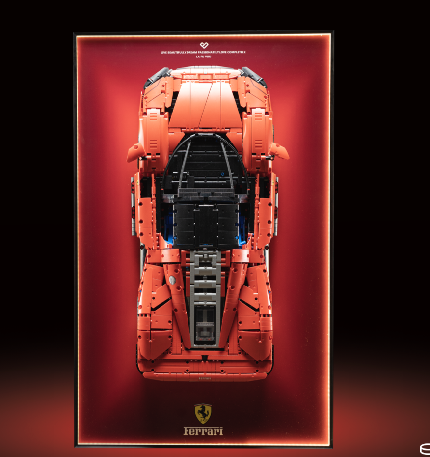 Aluminium Alloy 50x80cm Frame & Ferreri 1:8 scale (car fully assembled)